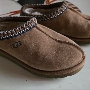 UGG Brown Suede Slippers with Plush Lining Men’s size 7